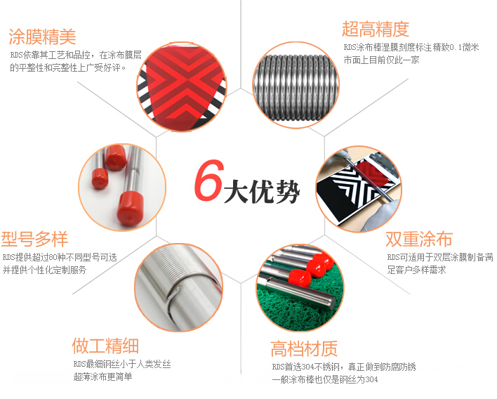 RDS涂布棒的優(yōu)勢(shì)特色